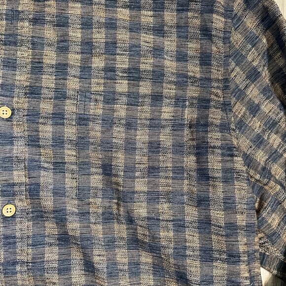 ROWM Shirt Mens XL Blue Plaid Long Sleeve Button Up Outdoor Casual - Picture 8 of 11